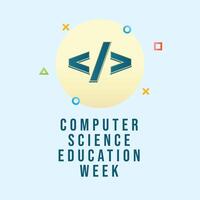 Computer Science Education Week design template good for celebration usage. Computer Science Education Week design. flat design. eps 10. vector
