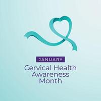 Cervical Health Awareness Month design template good for celebration usage. Cervical Health Awareness Month design. design ribbon. flat design. eps 10. vector