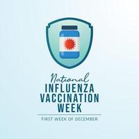 National Influenza Vaccination Week design template good for celebration usage. National Influenza Vaccination Week design. flat design. eps 10. vector
