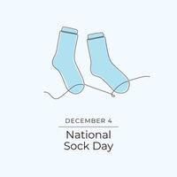 National Sock Day design template good for celebration usage. National Sock Day design. continuous line drawing. eps 10. vector