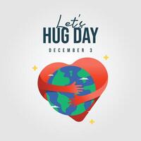 Lets Hug Day design template good for celebration usage. Lets Hug Day design. flat design. eps 10. vector