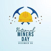 National Miners Day design template good for celebration usage. National Miners Day design. flat design. eps 10. vector