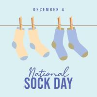 National Sock Day design template good for celebration usage. National Sock Day design. flat design. eps 10. vector