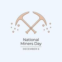 National Miners Day design template good for celebration usage. National Miners Day design. continuous line drawing. eps 10. vector