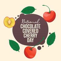 National Chocolate Covered Cherry Day design template good for celebration usage. National Chocolate Covered Cherry Day design. flat design. eps 10. vector