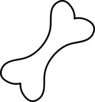 Silhouette dog bone icon Outline clipart vector