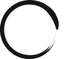 Circle hand drawn blot Round frame border vector