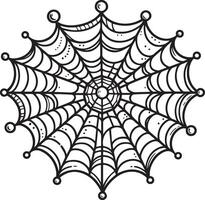 Spider web coloring pages vector