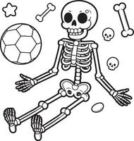Balls and bones with skeletons vector