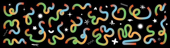 A colorful abstract pattern on a black background vector