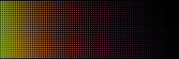 Horizontal halftone background with neon gradient. Grunge wallpaper with dots, neon fade to create a comic style design, retro collage. vector