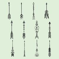 Set of arrows in different styles vector