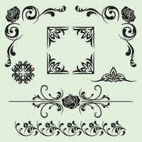Set of decorative elements for design vector