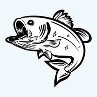 A fish with a mouth open and a mouth open vector