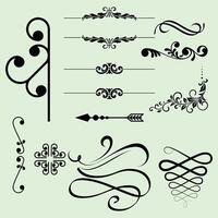 Various decorative elements and designs for a design vector