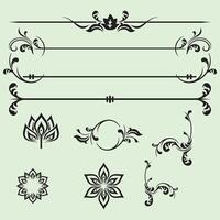 A set of decorative elements for a design vector