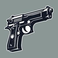 A gun on a gray background vector