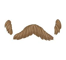 Brown mustache and sideburns vector