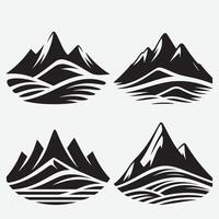 Captivating Mountain Silhouette Graphics for Travel, Adventure, and Events vector