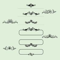 A set of decorative frames and borders vector