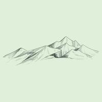 Mountain landscape sketch illustration vector
