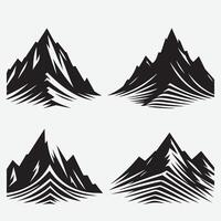 Unique Mountain Illustrations Perfect for Adventure and Exploration vector