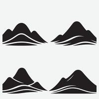 Artistic Mountain Silhouettes for Graphic Design Projects and Merchandise vector