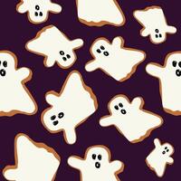 Halloween Ghost Pattern. Surface design for paper and textile art. Illustration background for halloween. vector