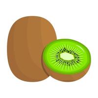 Green Kiwifruit Is A Fruit That Has A Sweet, Sour And Slightly Astringent Taste. This Fruit Usually Grows In Cool Temperatures Such As Highlands vector