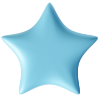Cute blue 3D star on transparent background. Its a Boy themed element. Perfect for baby showers, birthday designs and celebratory themes. 3D render. png