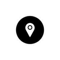 Location icon. Address icon. Round location icon. vector