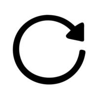 A black and white image of a circular arrow vector