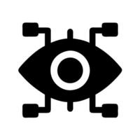 An eye icon on a white background vector