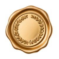Gold Wax Seal with Empty Space Isolated on Transparent Background png
