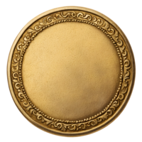 gold coin blank isolated on transparent background png