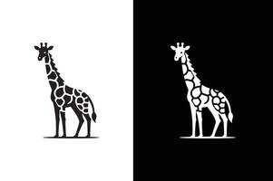 Giraffe icon illustration. Giraffe animal zoo wild icon silhouette vector