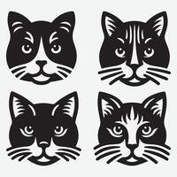 Versatile Cat Head Clip Art for Various Animal Related Projects vector