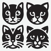 Charming Cat Icon Bundle for Animal Related Graphic Design vector