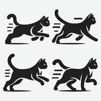 Whimsical Cat Silhouette Bundle for Playful Animal Inspired Works vector