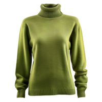 soft wool jumper in neutral tones over isolated on white and transparent background, realistic Ai image png
