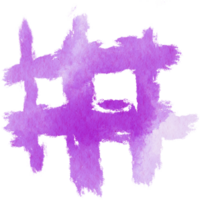 A bold Magenta stroke with rough grunge textures merging seamlessly into soft watercolor blending png