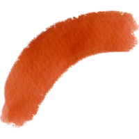 A soft Orange brush stroke with a rough grunge finish and a watercolor inspired texture png