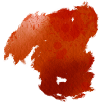 Faded Orange stroke with rugged edges smoothly blending into a watercolor effect png