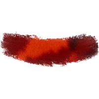 A faded Orange stroke with rough textures and smooth watercolor transitions png