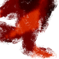 A rugged Orange stroke blending gritty textures and soft watercolor tones png