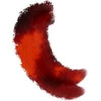 A rugged Orange stroke with gritty textures and a seamless watercolor fade png