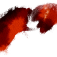 A rugged Orange stroke with grunge textures and soft watercolor transitions png