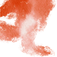 Orange stroke blending gritty textures with seamless watercolor transitions png