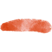 A rugged Orange brush stroke with rough edges and fluid watercolor blending png