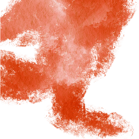 A faded Orange stroke merging distressed grunge textures into smooth watercolor tones png